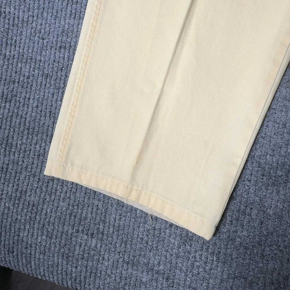 Vintage Polo Ralph Lauren Chino Pants Mens 38 Yellow Pleated Front Cotton‎
